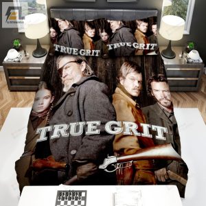 True Grit 2010 Three Hunter And Little Girl Movie Poster Bed Sheets Spread Comforter Duvet Cover Bedding Sets elitetrendwear 1 1