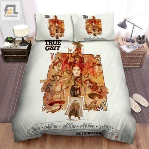 True Grit 2010 Retribution Movie Poster Bed Sheets Spread Comforter Duvet Cover Bedding Sets elitetrendwear 1 1