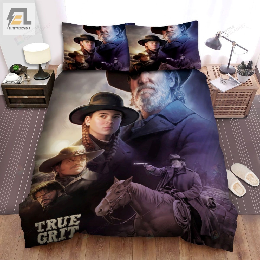 True Grit 2010 Poster Movie Poster Bed Sheets Spread Comforter Duvet Cover Bedding Sets Ver 3 