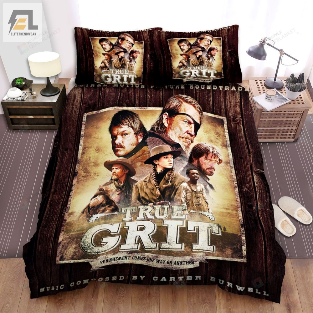 True Grit 2010 Original Motion Picture Soundtrack Movie Poster Bed Sheets Spread Comforter Duvet Cover Bedding Sets 