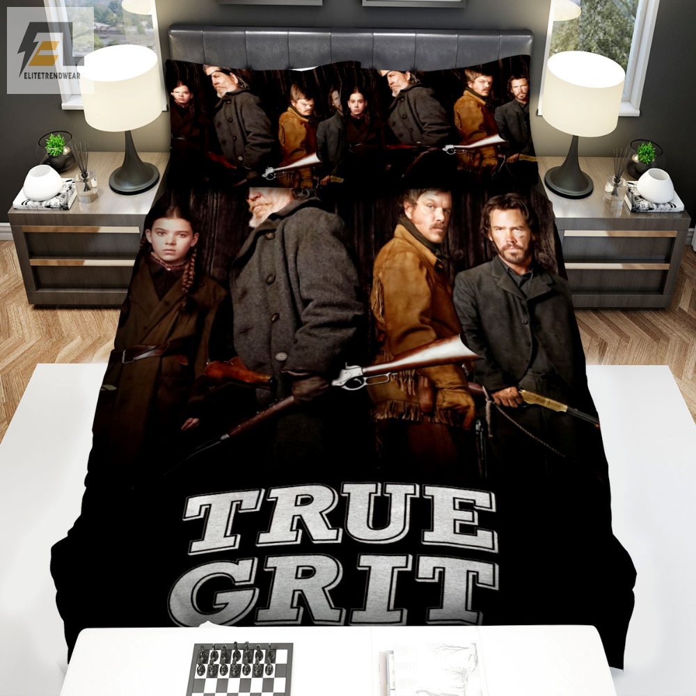 True Grit 2010 Filmâs Charater Movie Poster Bed Sheets Spread Comforter Duvet Cover Bedding Sets 