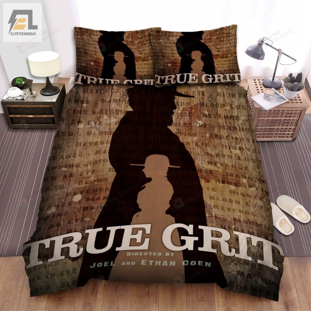 True Grit 2010 An Eye For An Eye Movie Poster Bed Sheets Spread Comforter Duvet Cover Bedding Sets 