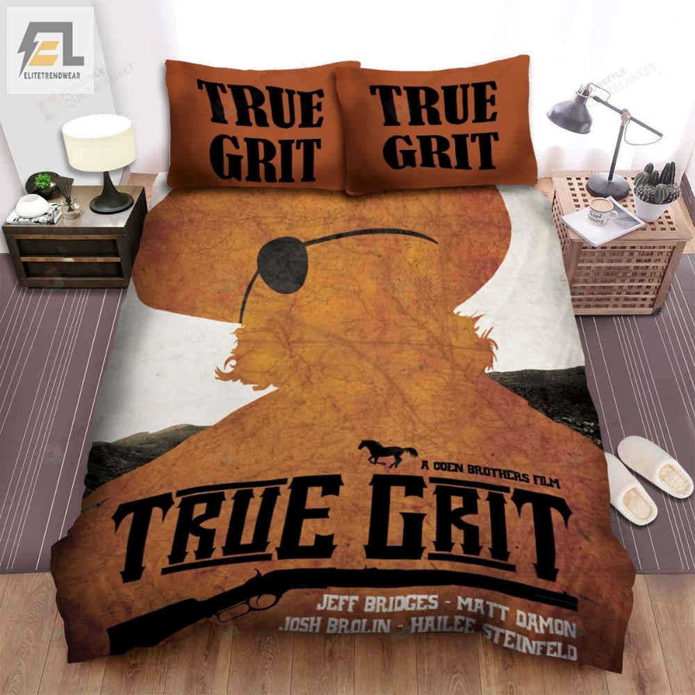 True Grit 2010 A Coen Brothers Film Movie Poster Bed Sheets Spread Comforter Duvet Cover Bedding Sets 