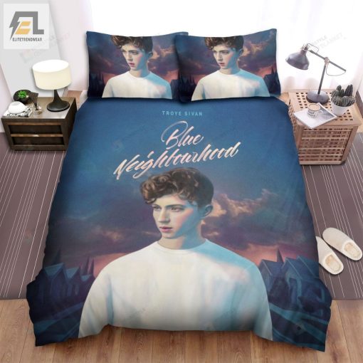 Troye Sivan Blue Neighborhood Album Cover Bed Sheets Spread Comforter Duvet Cover Bedding Sets elitetrendwear 1
