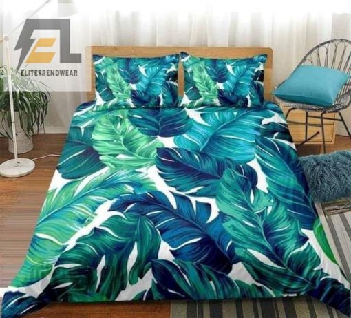 Tropical Plants Print Bed Sheets Duvet Cover Bedding Sets elitetrendwear 1