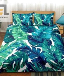 Tropical Plants Print Bed Sheets Duvet Cover Bedding Sets elitetrendwear 1 1