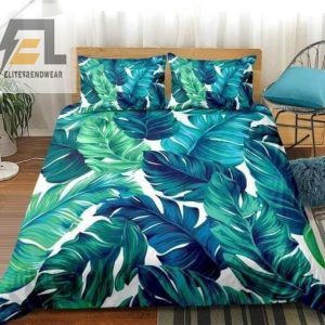 Tropical Plants Print Bed Sheets Duvet Cover Bedding Sets elitetrendwear 1 1