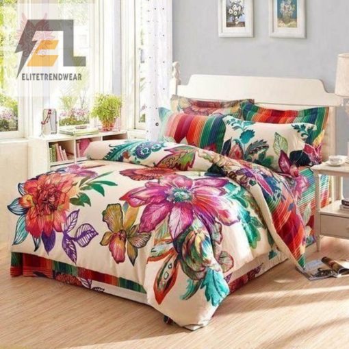 Tropical Flower Bed Sheets Duvet Cover Bedding Sets elitetrendwear 1 1