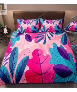 Tropical Leaf Pattern Bed Sheets Duvet Cover Bedding Sets elitetrendwear 1 1