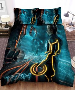 Tron Legacy 2010 The Orange Warrior Movie Poster Ver 2 Bed Sheets Duvet Cover Bedding Sets elitetrendwear 1 1