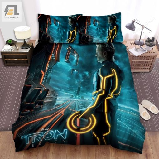 Tron Legacy 2010 The Orange Warrior Movie Poster Ver 2 Bed Sheets Duvet Cover Bedding Sets elitetrendwear 1 1