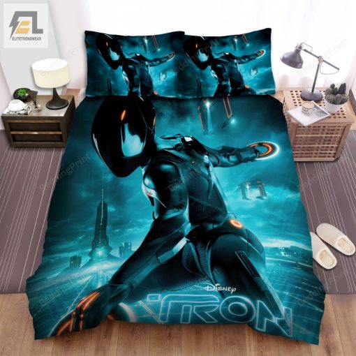 Tron Legacy 2010 The Orange Warrior Movie Poster Ver 1 Bed Sheets Duvet Cover Bedding Sets elitetrendwear 1