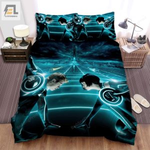 Tron Legacy 2010 The Only Rule Is Survival Movie Poster Bed Sheets Duvet Cover Bedding Sets elitetrendwear 1 1