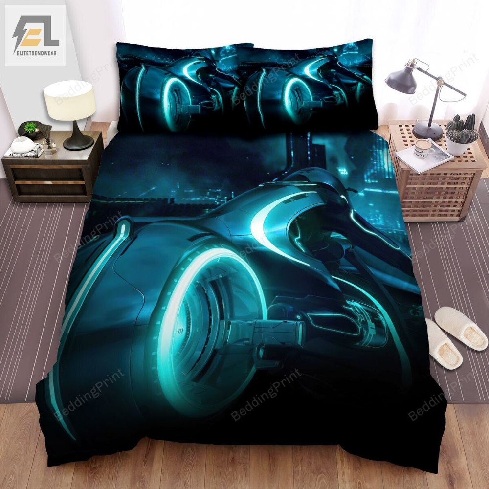 Tron Legacy 2010 The Fantastic Car Race Poster Bed Sheets Duvet Cover Bedding Sets 