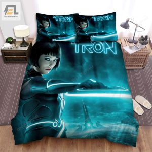 Tron Legacy 2010 Quorra Movie Poster Ver 3 Bed Sheets Duvet Cover Bedding Sets elitetrendwear 1 1