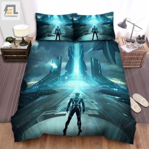 Tron Legacy 2010 Movie Poster Ver 4 Bed Sheets Duvet Cover Bedding Sets elitetrendwear 1 1