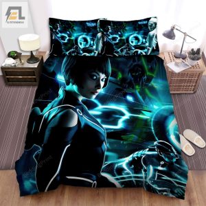 Tron Legacy 2010 Gem Quorra Movie Poster Ver 2 Bed Sheets Duvet Cover Bedding Sets elitetrendwear 1 1