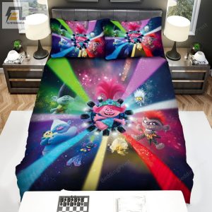 Trolls World Tour Colourful Lights Bed Sheets Duvet Cover Bedding Sets elitetrendwear 1 1