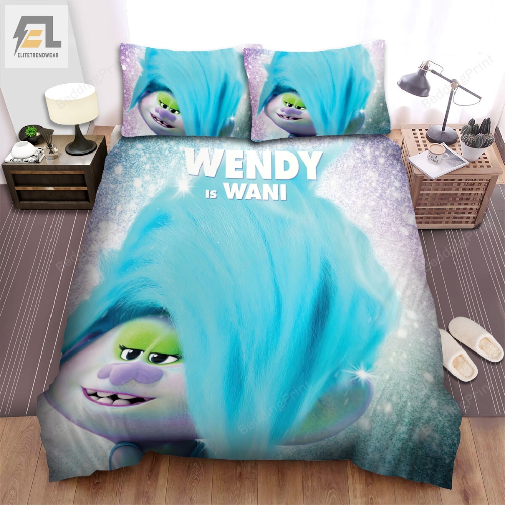 Trolls World Tour 2020 Wani Movie Poster Bed Sheets Duvet Cover Bedding Sets 