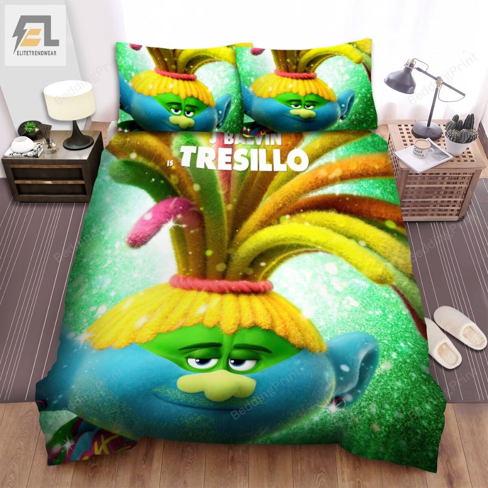 Trolls World Tour 2020 Tresillo Movie Poster Bed Sheets Duvet Cover Bedding Sets 