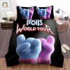 Trolls World Tour 2020 Satin Chenille Hand Movie Poster Bed Sheets Duvet Cover Bedding Sets elitetrendwear 1