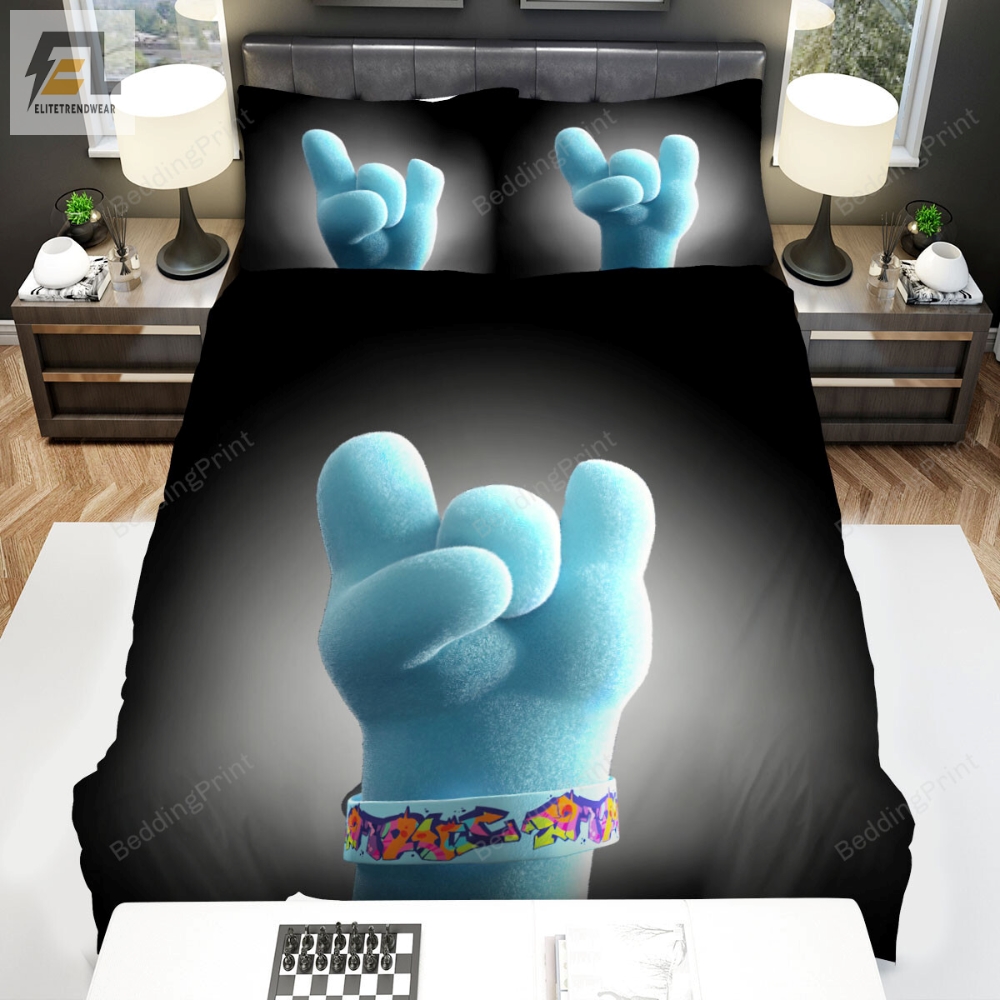Trolls World Tour 2020 Prince D Hand Movie Poster Bed Sheets Duvet Cover Bedding Sets 
