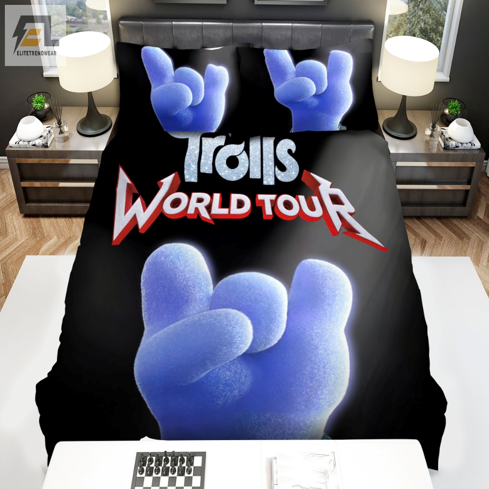 Trolls World Tour 2020 Chaz Hand Movie Poster Bed Sheets Duvet Cover Bedding Sets 