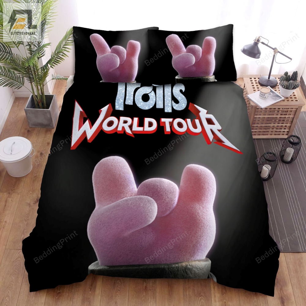 Trolls World Tour 2020 Barb Hand Movie Poster Bed Sheets Duvet Cover Bedding Sets 