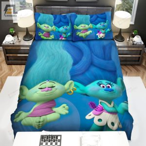 Trolls Character Meditating Bed Sheets Spread Comforter Duvet Cover Bedding Sets elitetrendwear 1 1