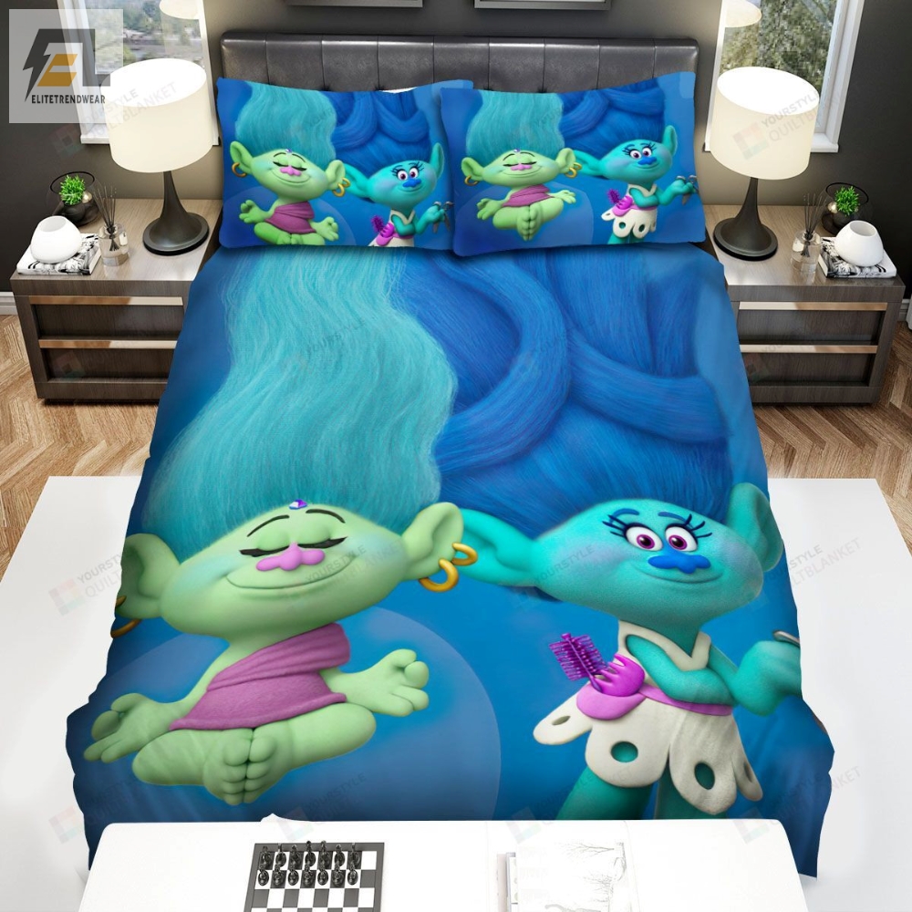 Trolls Character Meditating Bed Sheets Spread Comforter Duvet Cover Bedding Sets 