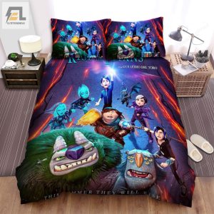 Trollhunters Rise Of The Titans Movie Poster 2 Bed Sheets Duvet Cover Bedding Sets elitetrendwear 1 1