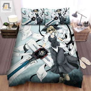 Trigun Female Characters With Weapon Bed Sheets Spread Comforter Duvet Cover Bedding Sets elitetrendwear 1 1