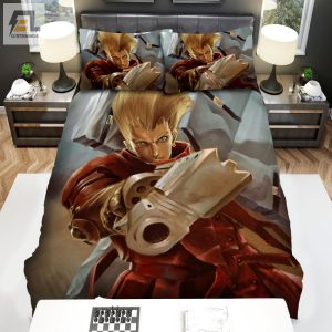 Trigun Character Vash The Stampede Art Bed Sheets Spread Comforter Duvet Cover Bedding Sets elitetrendwear 1 1