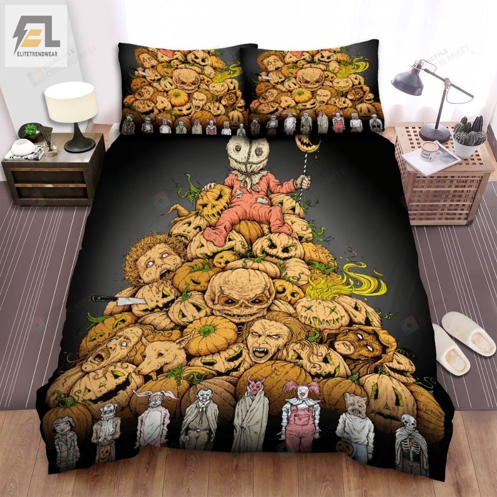 Trick Âr Treat Movie Art Bed Sheets Spread Comforter Duvet Cover Bedding Sets Ver 3 