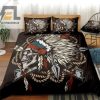 Tribal Native American Skull Bed Sheets Duvet Cover Bedding Sets elitetrendwear 1