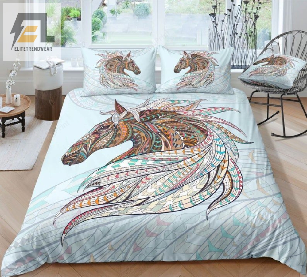 Tribal Horse Bed Sheets Duvet Cover Bedding Sets 