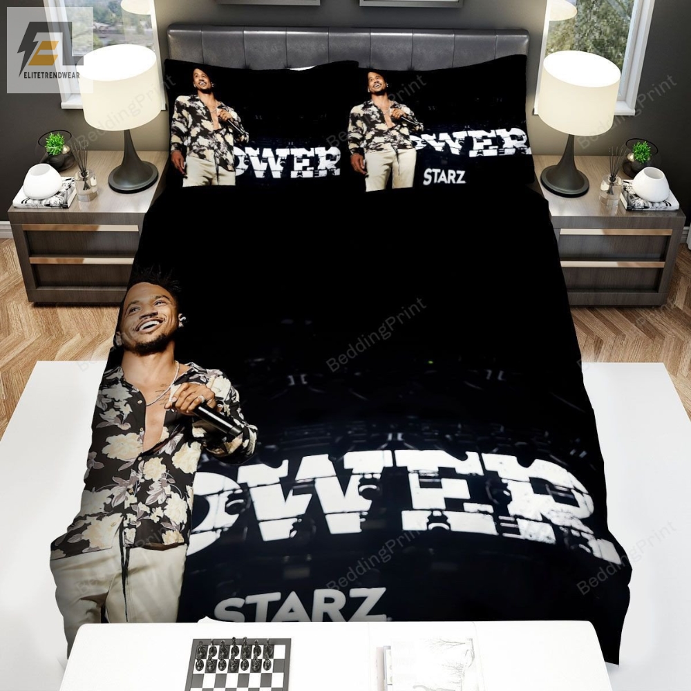 Trey Songz Holding Wireless Microphone Bed Sheets Duvet Cover Bedding Sets 