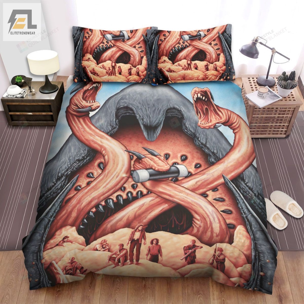 Tremors Many People In Monster Movie Poster Bed Sheets Spread Comforter Duvet Cover Bedding Sets 