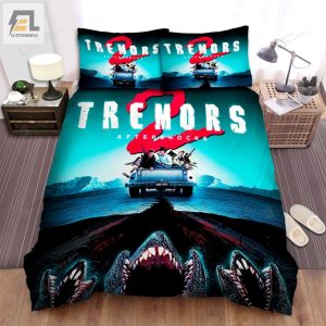 Tremors Ii Aftershocks Movie Monster In The Ground Poster Bed Sheets Spread Comforter Duvet Cover Bedding Sets elitetrendwear 1 1