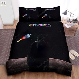 Travis Scott Greetings From Astroworld Wish You Were Here Tour Art Cover Bed Sheets Duvet Cover Bedding Sets elitetrendwear 1 1