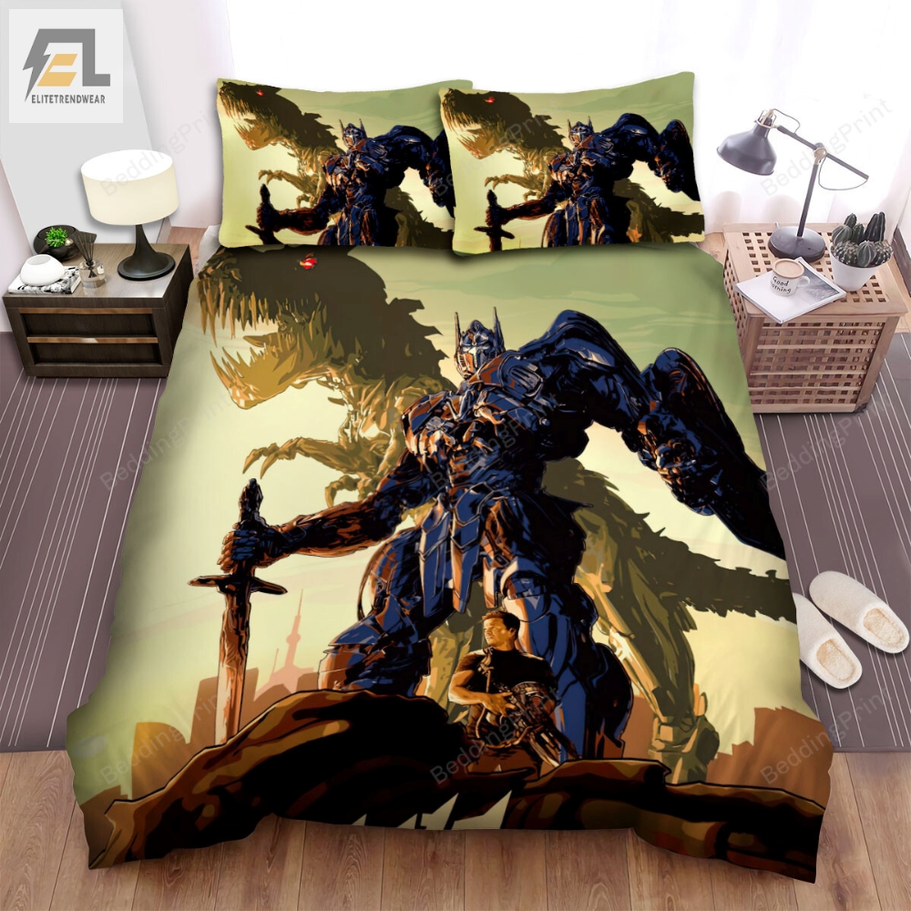 Transformers Age Of Extinction 2014 Stand Together Or Face Extinction Movie Poster Bed Sheets Duvet Cover Bedding Sets 