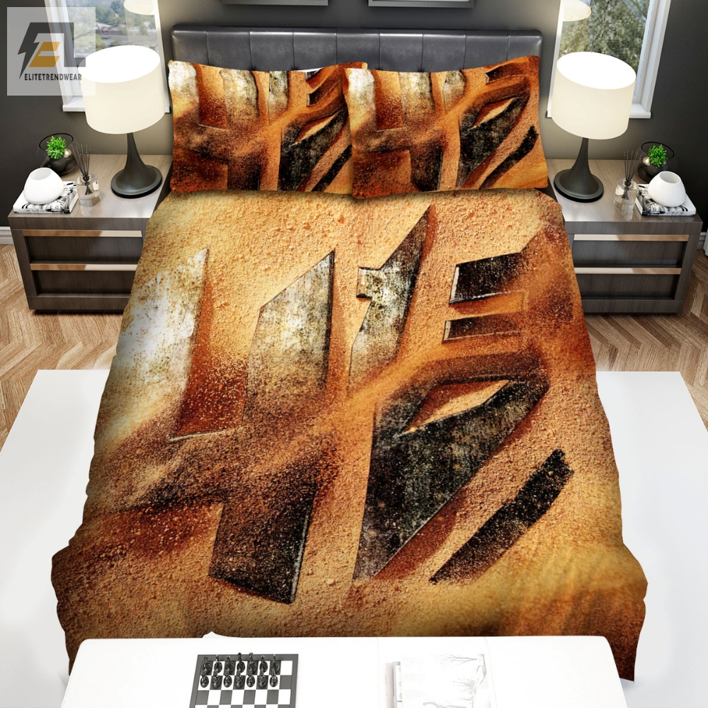 Transformers Age Of Extinction 2014 Logo Movie Poster Bed Sheets Duvet Cover Bedding Sets 