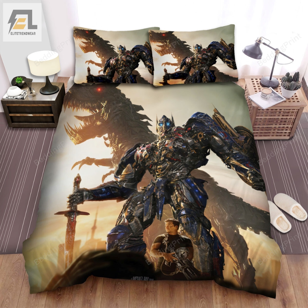 Transformers Age Of Extinction 2014 Knight Movie Poster Bed Sheets Duvet Cover Bedding Sets 