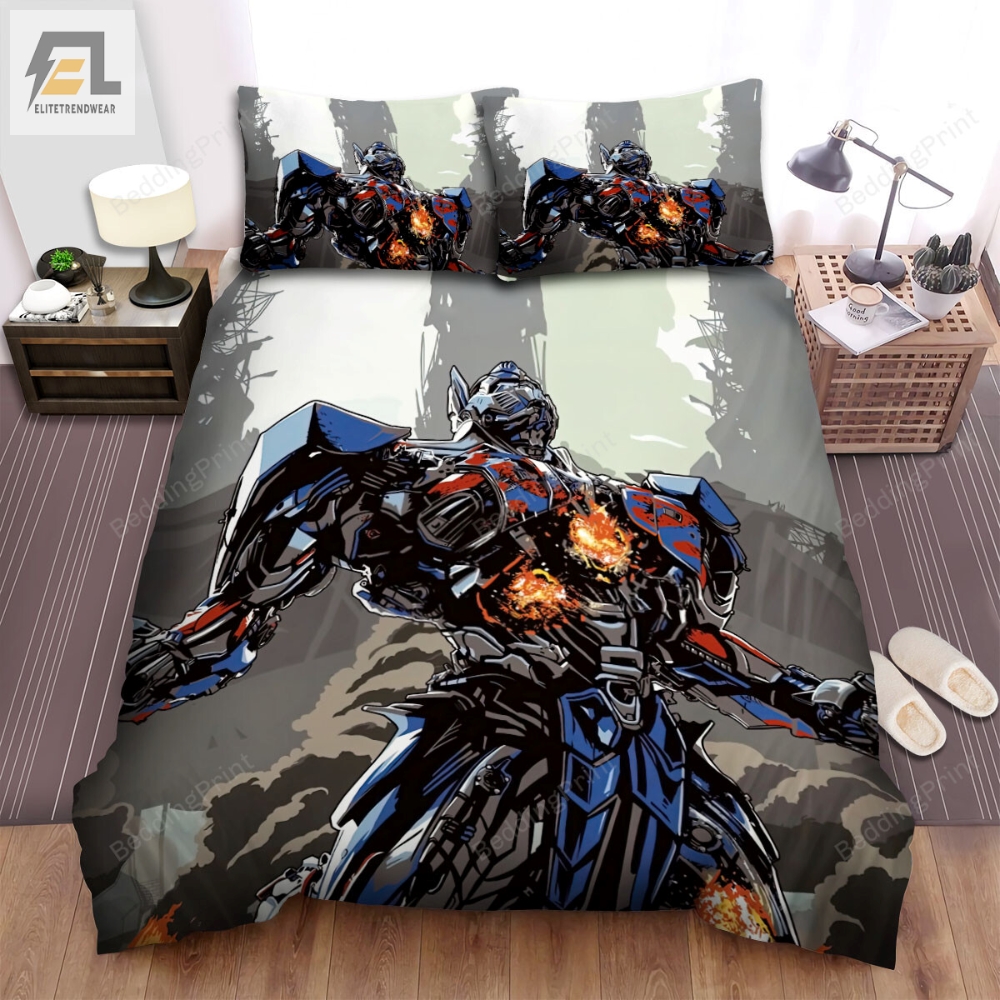 Transformers Age Of Extinction 2014 Kneeling Position Movie Poster Bed Sheets Duvet Cover Bedding Sets 