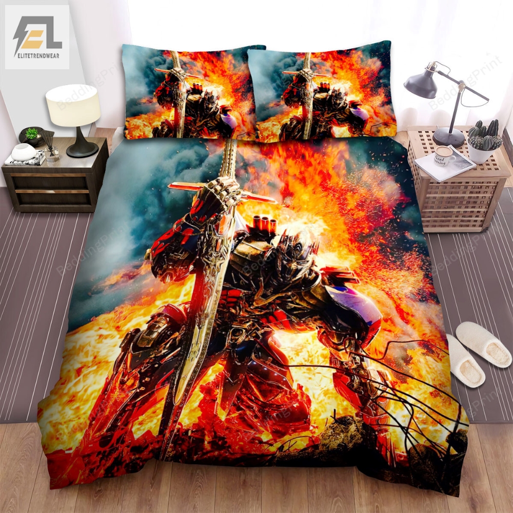 Transformers Age Of Extinction 2014 Art Movie Poster Bed Sheets Duvet Cover Bedding Sets 