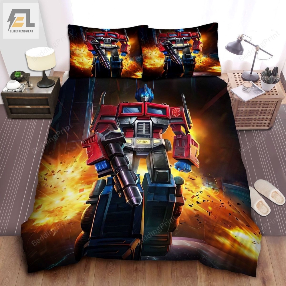 Transformer Optimus Prime Unflinching Walk Bed Sheets Duvet Cover Bedding Sets 