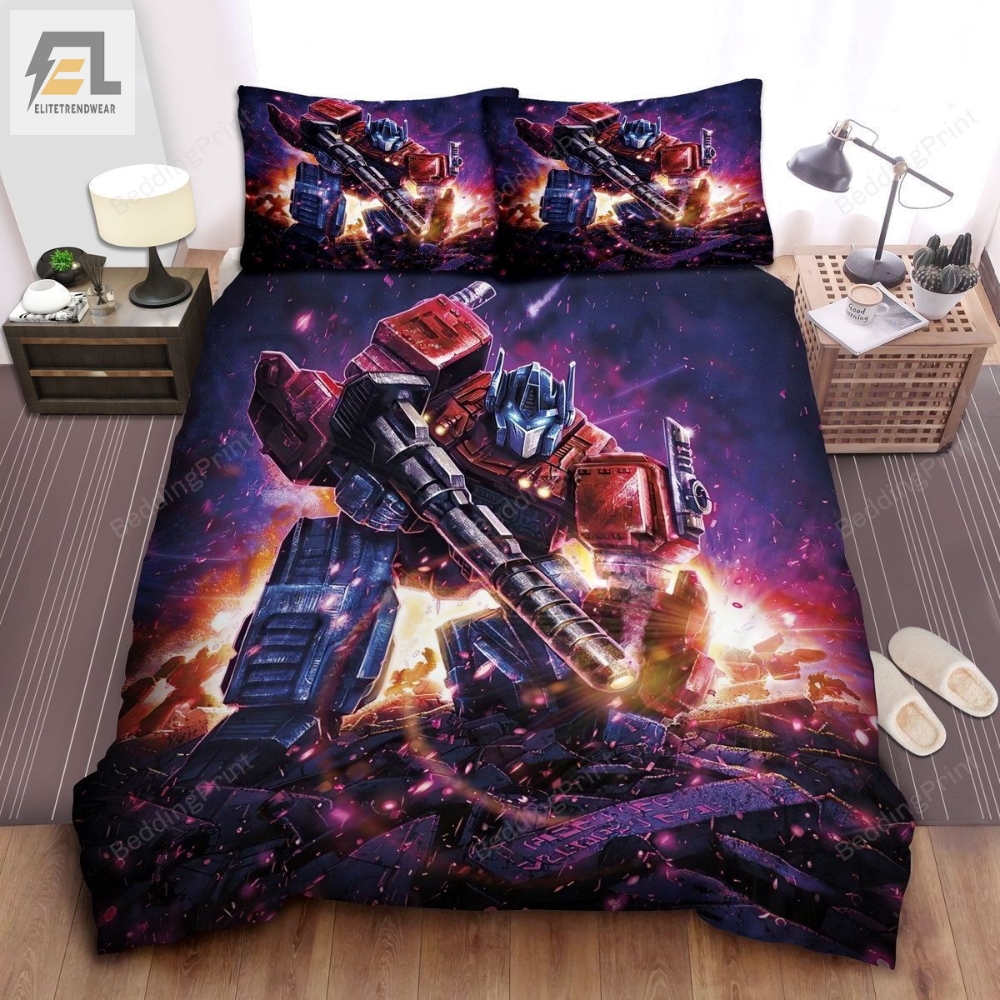 Transformer Optimus Prime In The Front Line Bed Sheets Duvet Cover Bedding Sets 