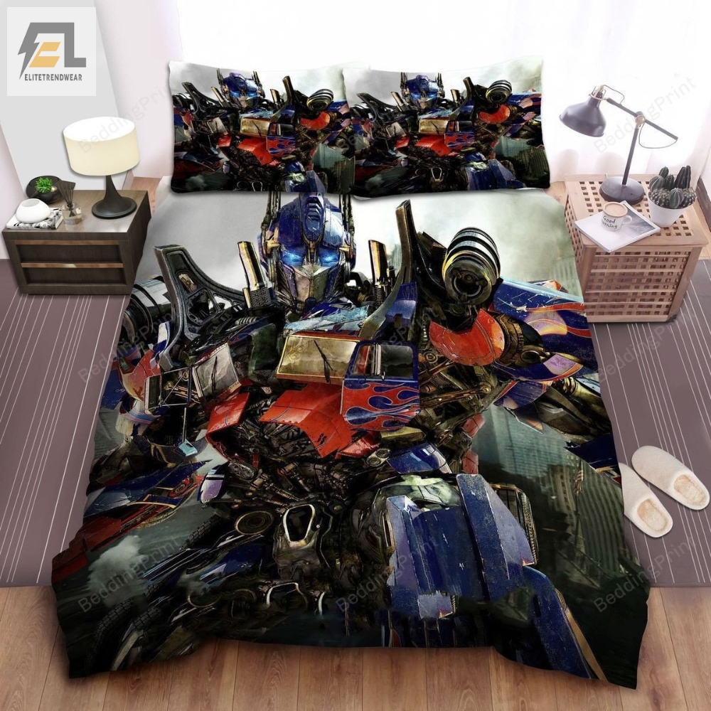 Transformer Optimus Prime In War Mode Bed Sheets Duvet Cover Bedding Sets 