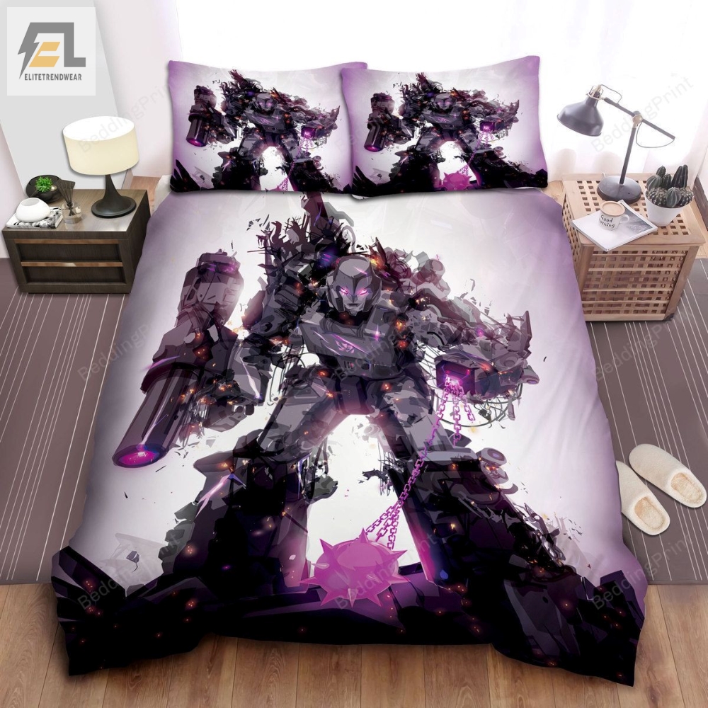 Transformer Decepticon Megatron With His Weapons Artwork Bed Sheets Duvet Cover Bedding Sets 