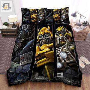 Transformer Bumblebee Ironhide Rachet Portrait Bed Sheets Duvet Cover Bedding Sets elitetrendwear 1 1